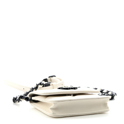 Chanel Caviar Quilted My Everything Belt Flap Card Holder White 4 of 11