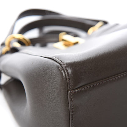 Fendi Nappa Mini Peekaboo Iconic Satchel Carbone 9 of 15
