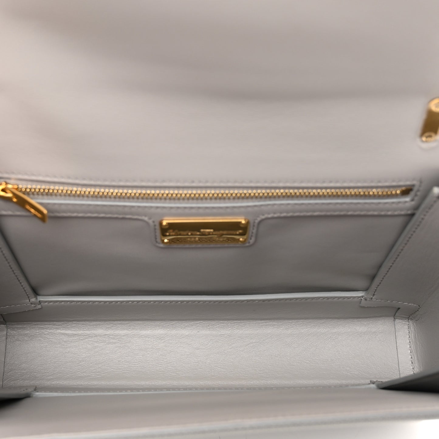 Printed Calfskin Ginny Shoulder Bag Grey