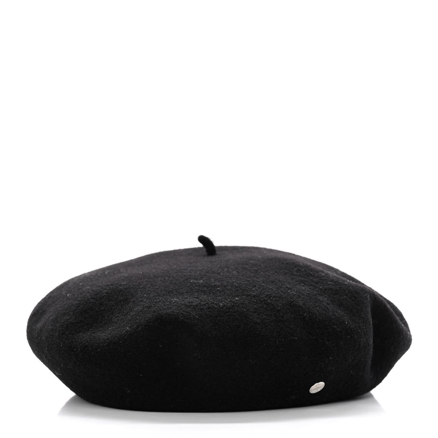 Merino Wool Silk Brides de Gala En Desordre Bonnie Beret 56 Black