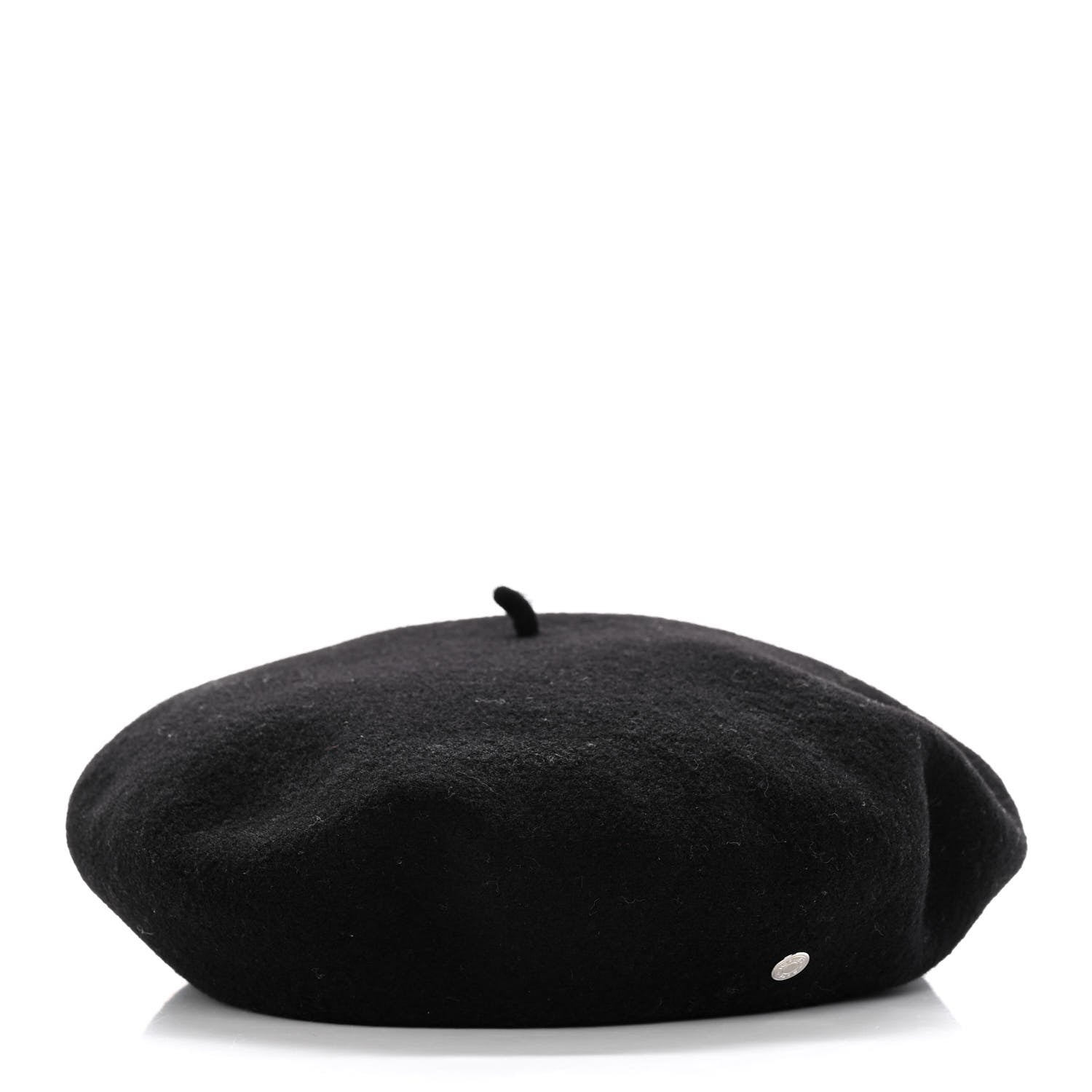 Hermes Merino Wool Silk Brides de Gala En Desordre Bonnie Beret 56 Black 5 of 9