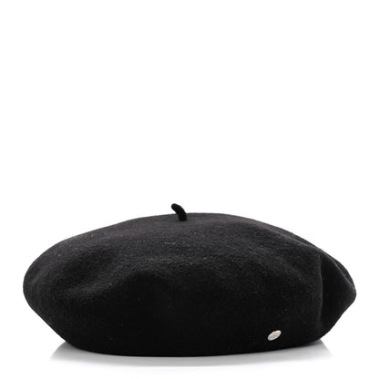 Hermes Merino Wool Silk Brides de Gala En Desordre Bonnie Beret 56 Black 5 of 9