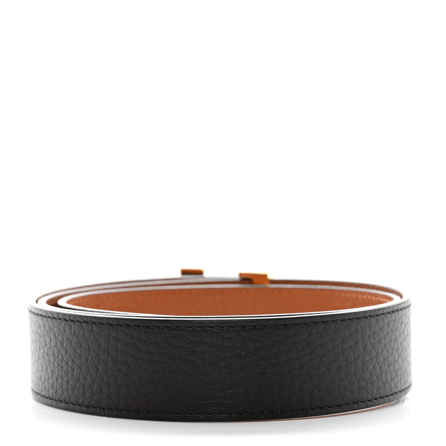 Taurillon Calfskin 30mm LV Initiales Reversible Belt 75 30 Black