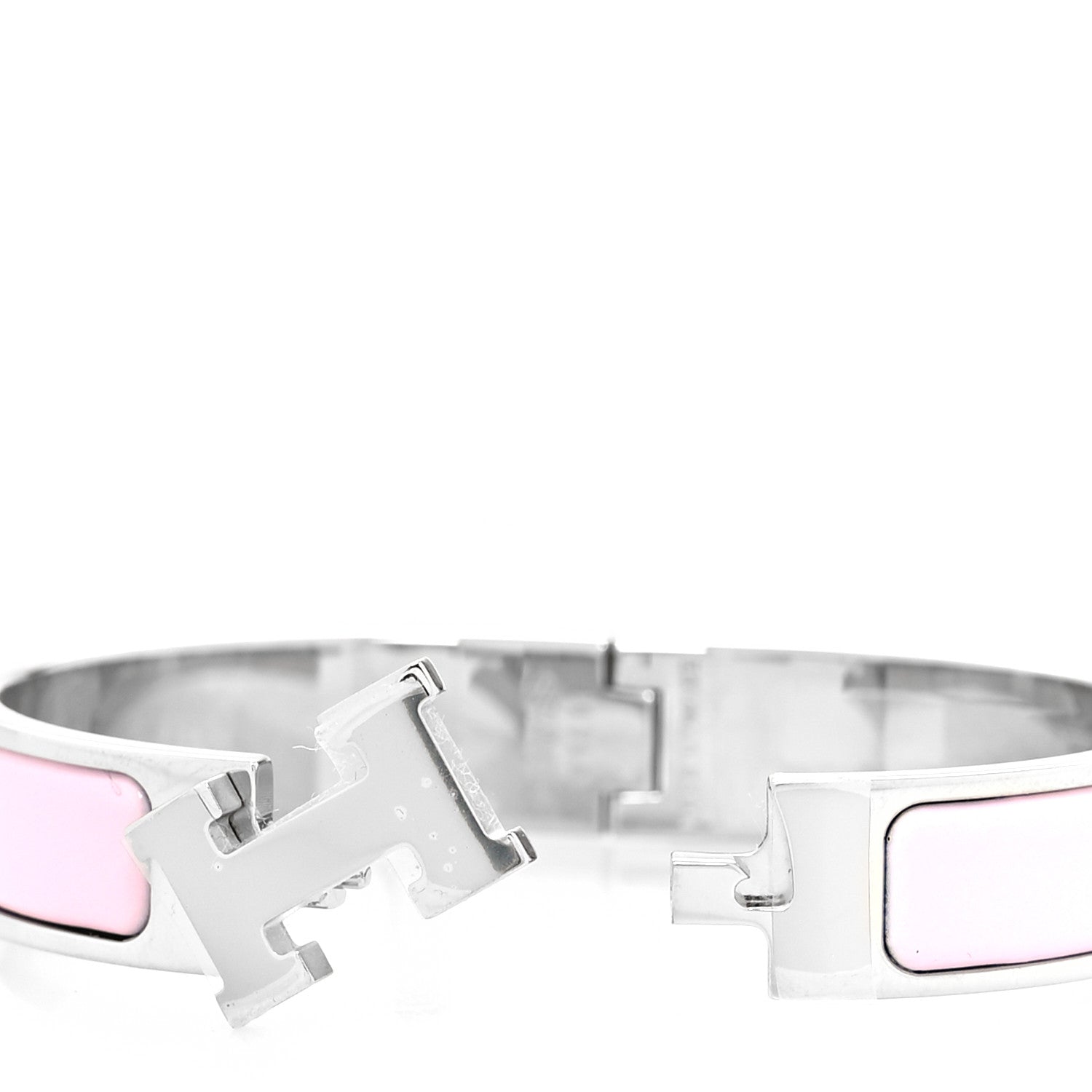 Hermes Enamel Narrow Clic Clac H Bracelet PM Rose Dragee 4 of 6