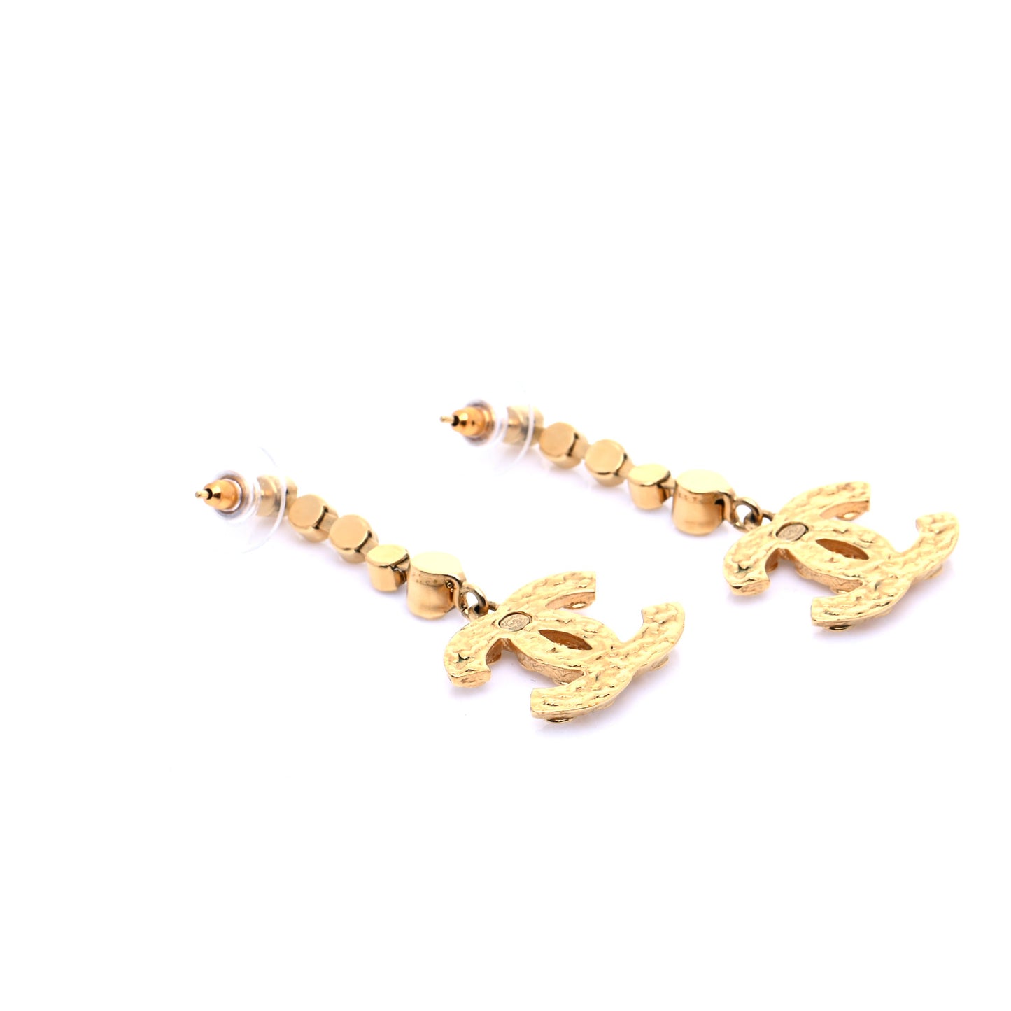 CC Crystal Drop Earrings Gold