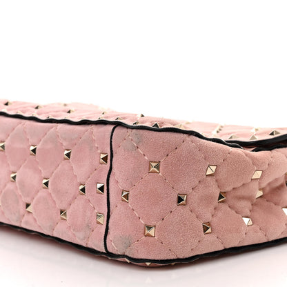 Valentino Garavani Suede Medium Rockstud Spike Shoulder Bag Loto 9 of 9