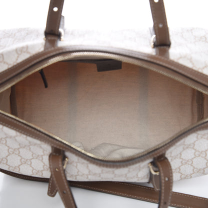 Gucci GG Supreme Monogram Calfskin Medium Nice Boston New Mystic White Beige Brown 6 of 9