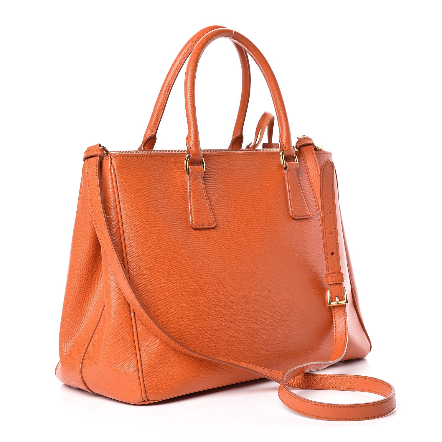 Prada Saffiano Medium Galleria Double Zip Tote Papaya 3 of 23