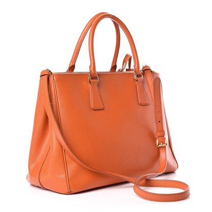 Prada Saffiano Medium Galleria Double Zip Tote Papaya 3 of 23