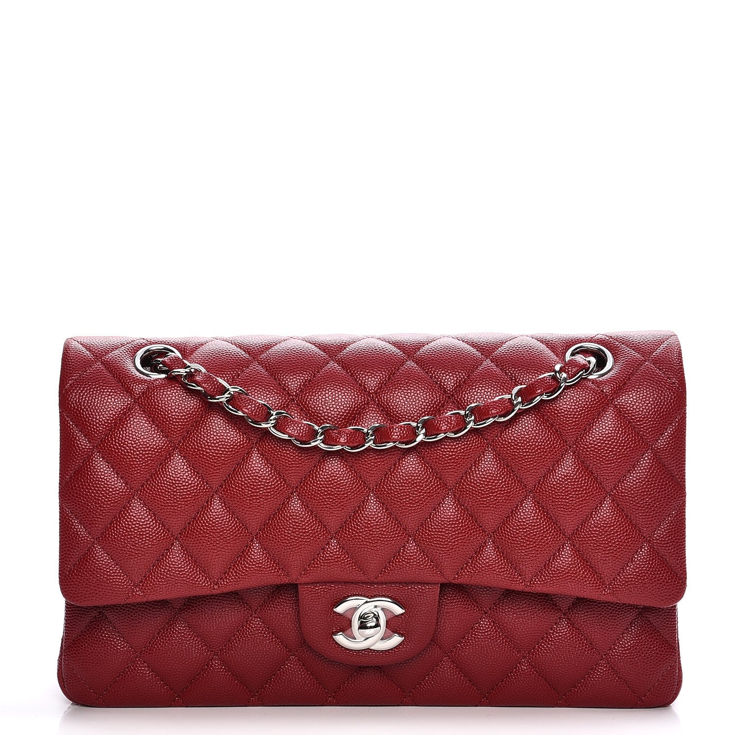 Chanel Caviar Quilted Medium Double Flap Red 1 of 7