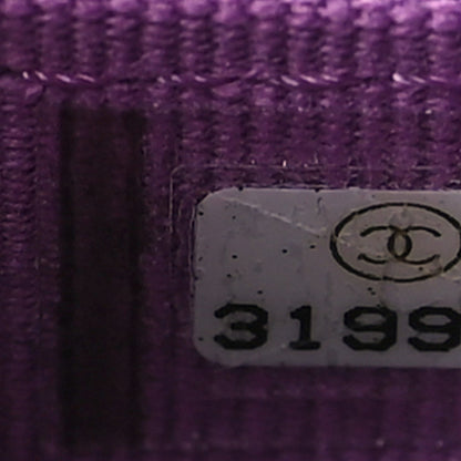 Chanel Caviar Quilted Flap Card Holder Wallet Purple 8 of 9