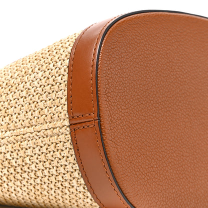 Louis Vuitton Kitted Raffia Petit Bucket Caramel 8 of 9