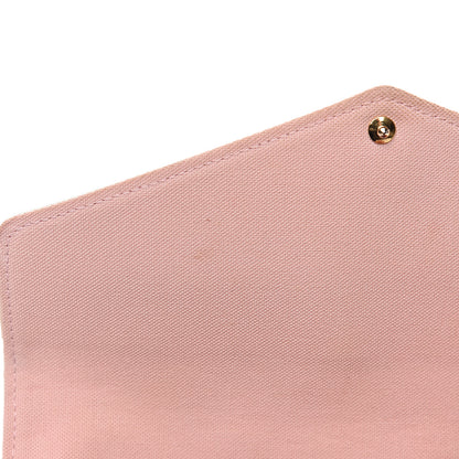 Louis Vuitton Damier Azur Pochette Felicie Chain Wallet Rose Ballerine 10 of 11