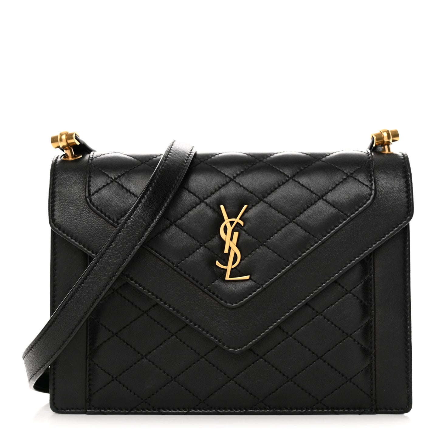 Lambskin Quilted Mini Gaby Satchel Black