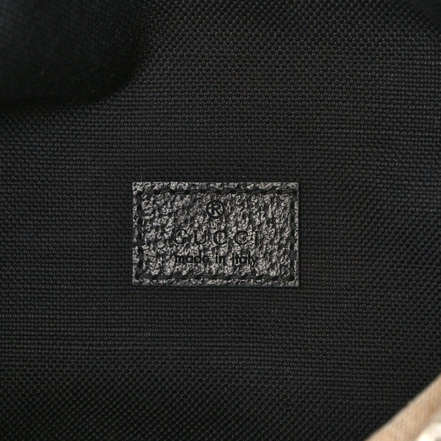 Gucci Monogram Jumbo GG Textured Dollar Calfskin Web Belt Bag Black 6 of 10