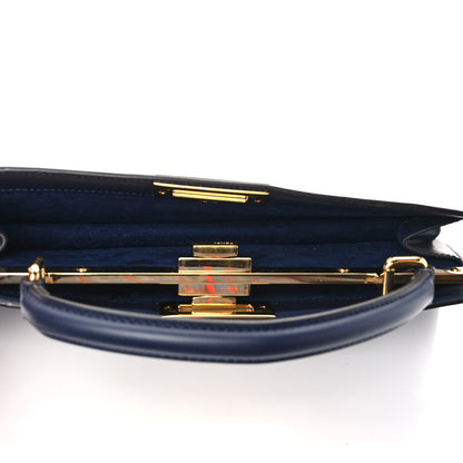 Fendi Vitello King Luxor Camoscio Peekaboo I SEE U Horizontal Satchel Bleu 5 of 6