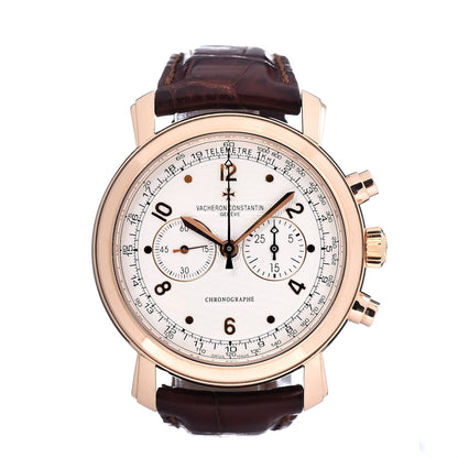 Vacheron Constantin 18K Pink Gold Alligator 41.5mm Malte Chronograph Manual Windig Watch 47120/000R-9099 1 of 5