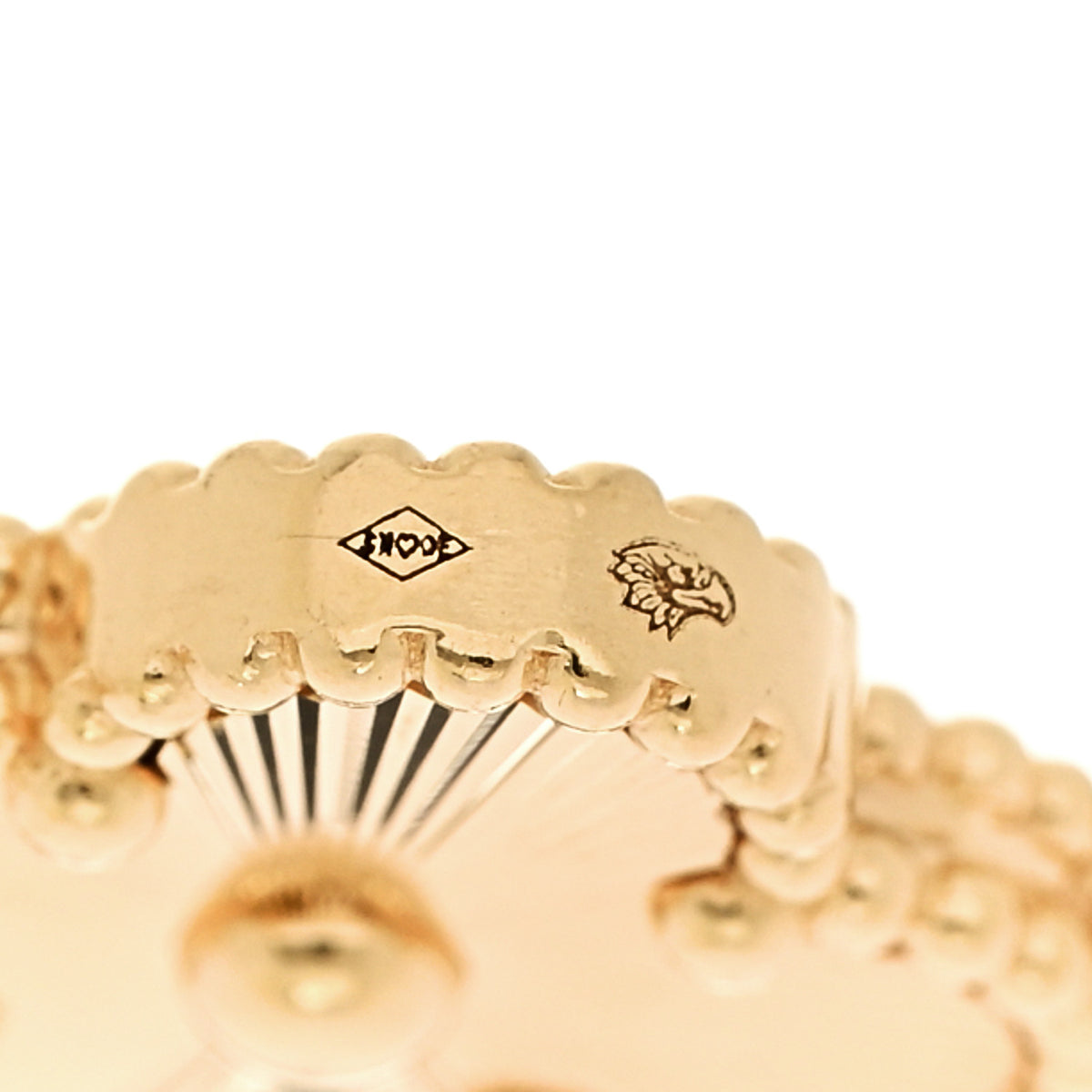 Van Cleef & Arpels 18K Yellow Gold 5 Motifs Guilloche Vintage Alhambra Bracelet 5 of 6