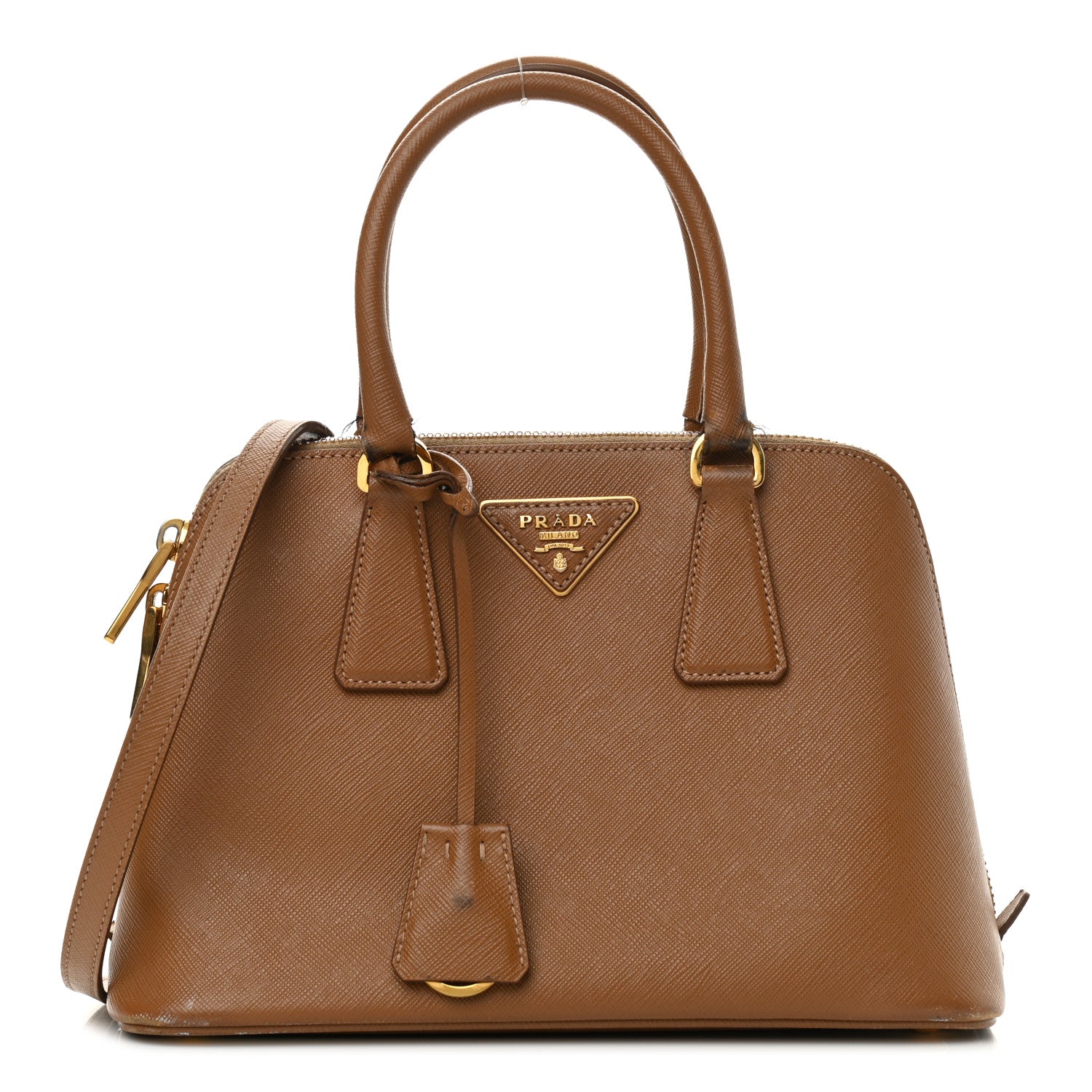 Prada Saffiano Lux Small Promenade Tote Caramel 1 of 19