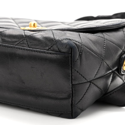 Chanel Lambskin Quilted CC Flap Shoulder Bag Black 11 of 12