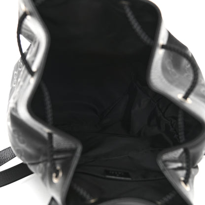 Gucci Econyl Nylon Monogram Off The Grid Drawstring Bucket Backpack Black 5 of 9