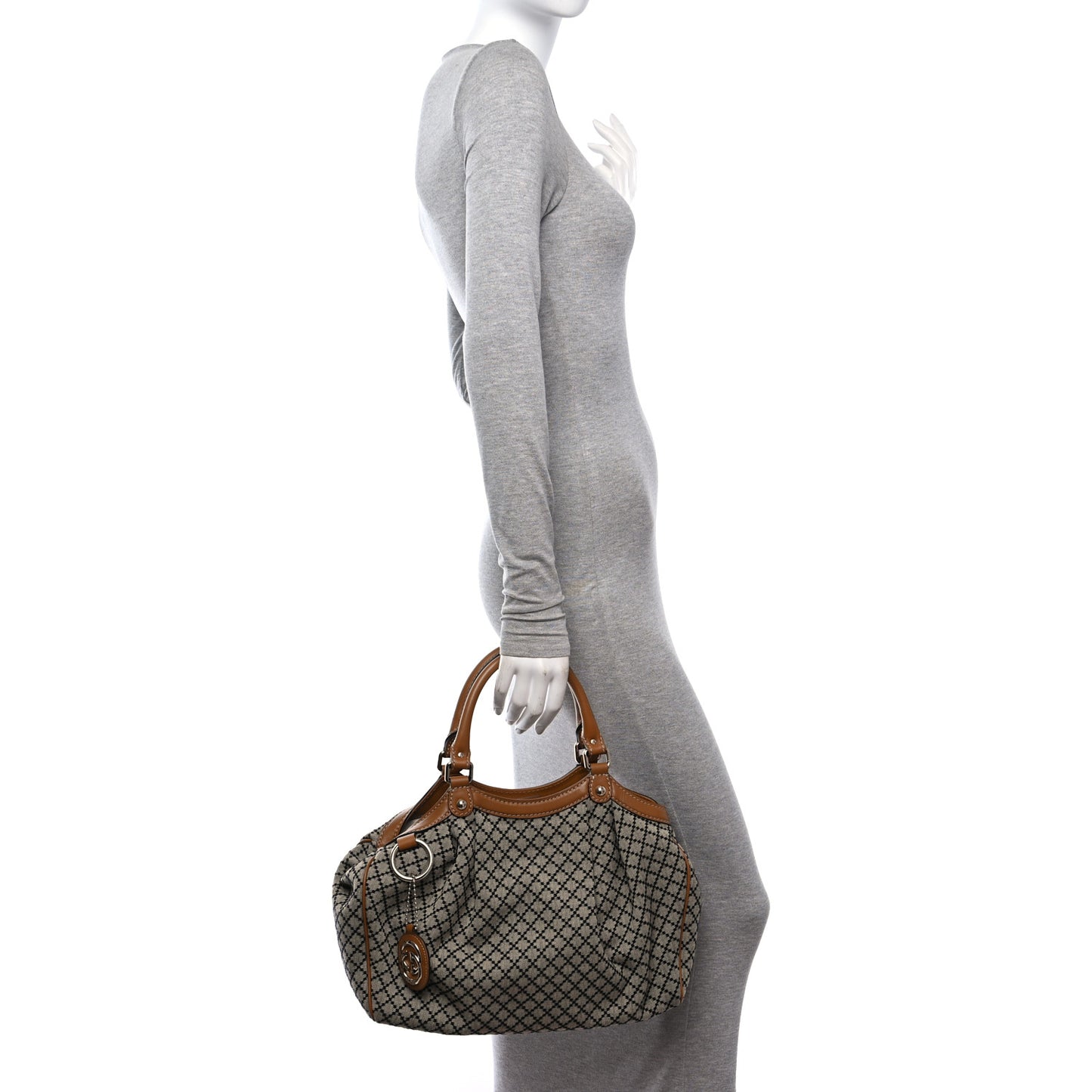 Diamante Medium Sukey Tote Brown