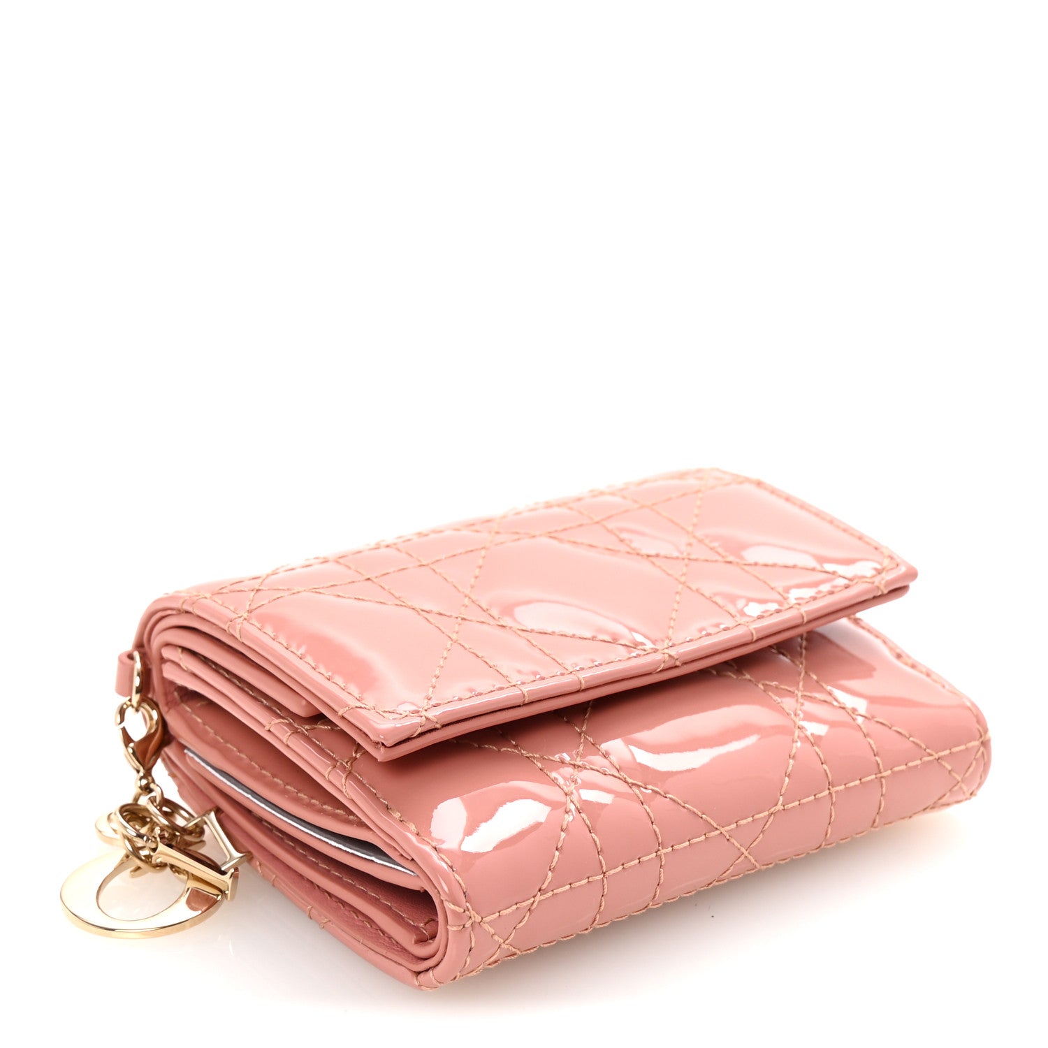 Dior ロータスウォレット ピンク Lady Dior Lotus ロータス ウォレット ピンク 【公式通販】
