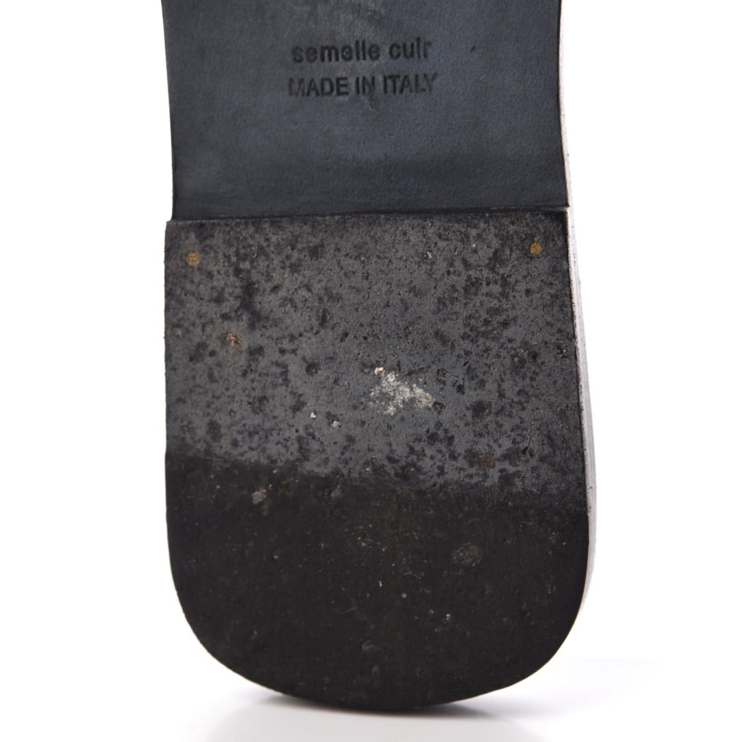 Metallic Epsom Oran Sandals 40 Gris Argente