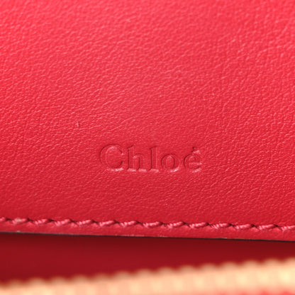 Chloe Calfskin Crocodile Embossed Mini C Vanity Bag Red 6 of 9