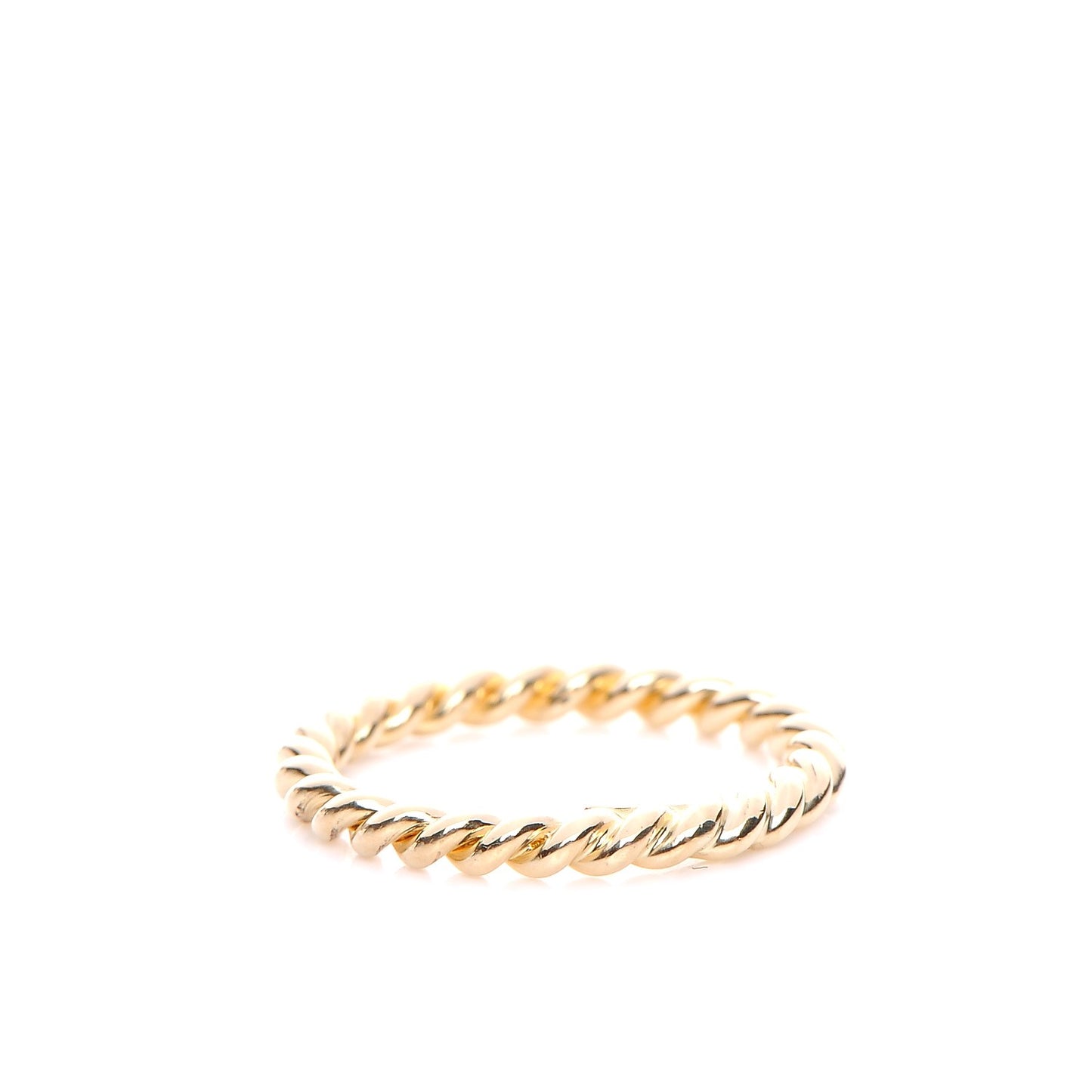 18K Yellow Gold Narrow Twist Ring 5