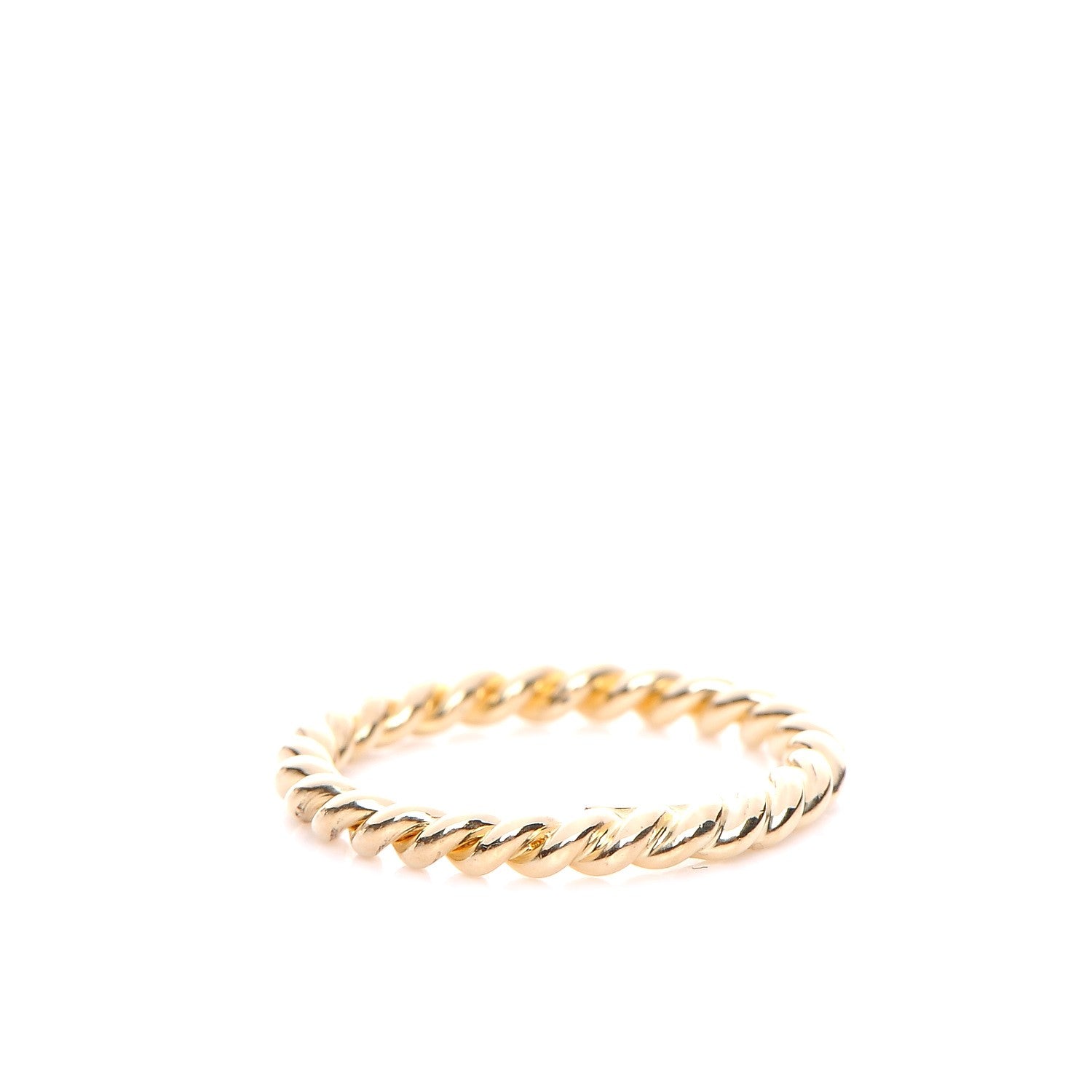 Tiffany 18K Yellow Gold Narrow Twist Ring 5 4 of 5