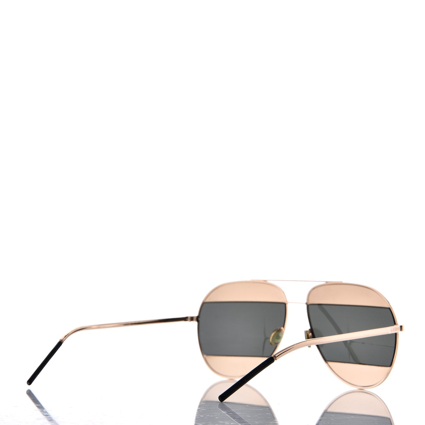 Split 1 Aviator Sunglasses Gold Silver