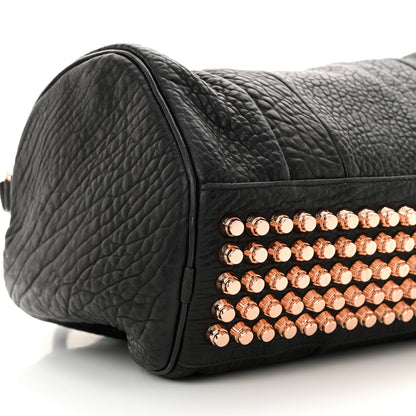 Alexander Wang Pebbled Lambskin Rocco Black Rose Gold Hardware 8 of 13