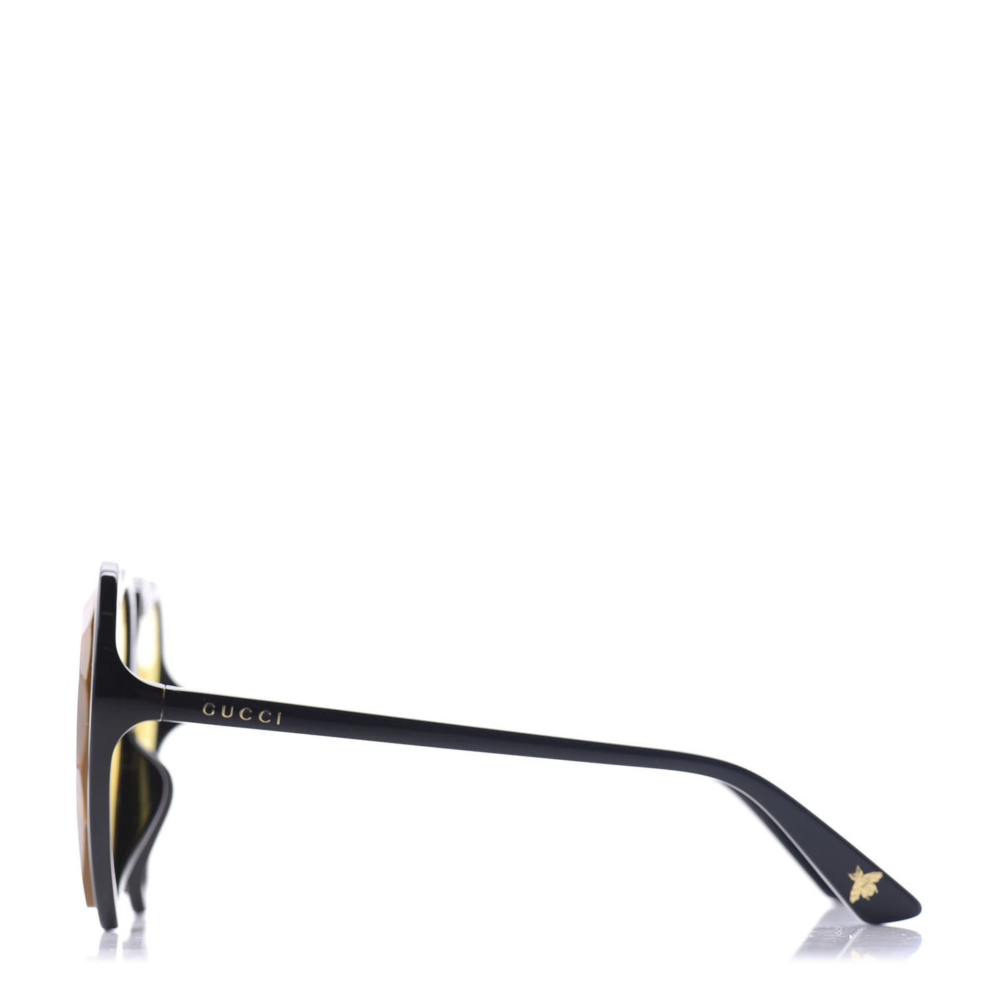 Hollywood Forever Heart Sunglasses GG0360S Black Yellow