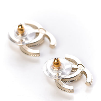 Chanel Crystal CC Earrings Gold 3 of 5