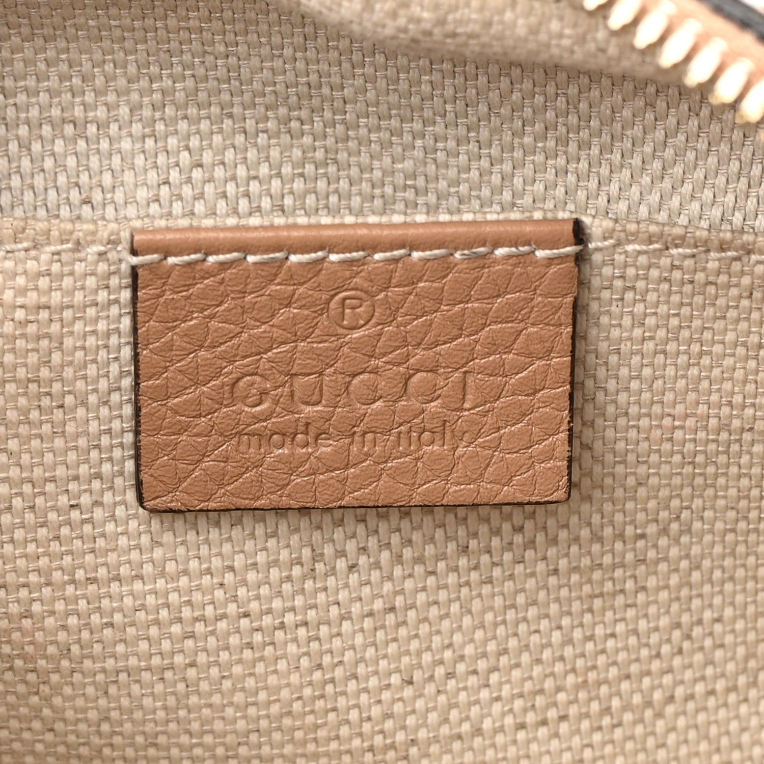 Gucci Pebbled Calfskin Small Soho Disco Bag Camelia 6 of 16