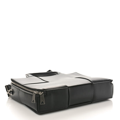 Bottega Veneta Urban Calfskin Maxi Intrecciato Arco Briefcase Black 4 of 8