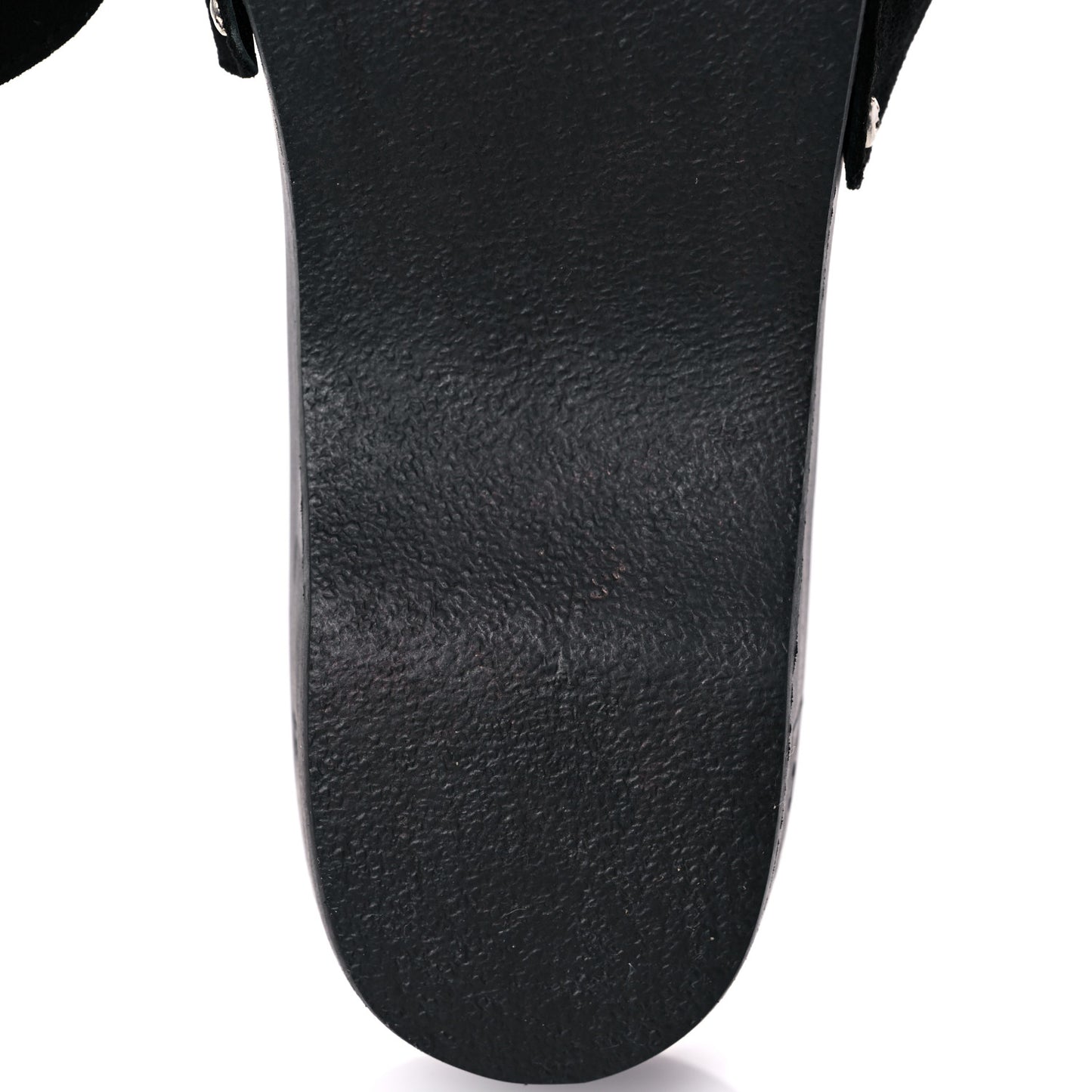 Suede Wood Sandals 41 Black