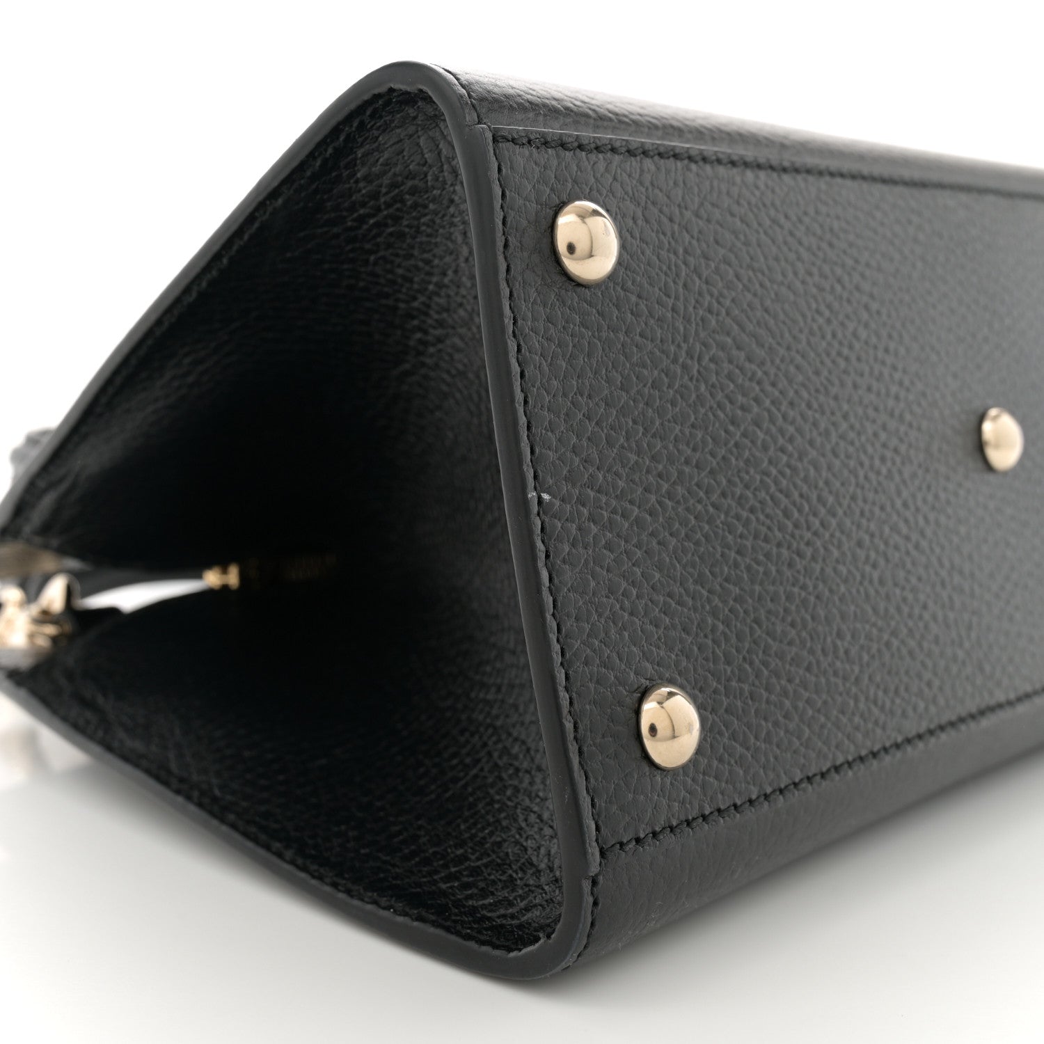 Gucci Dollar Calfskin Medium Soho Top Handle Satchel Black 9 of 10