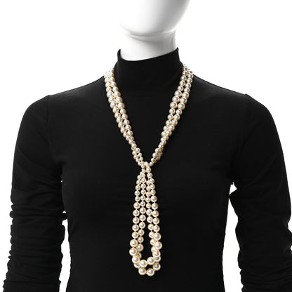 Chanel Pearl Multi Strand CC Necklace Gold 2 of 4