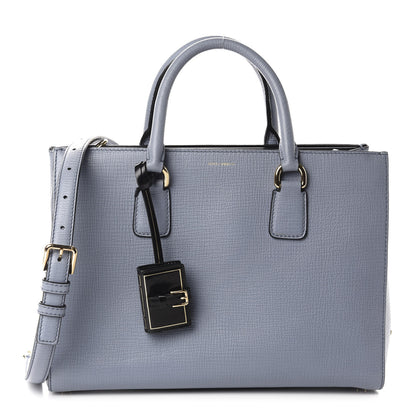 Dolce & Gabbana Textured Calfskin Clara Tote Light Blue 1 of 9