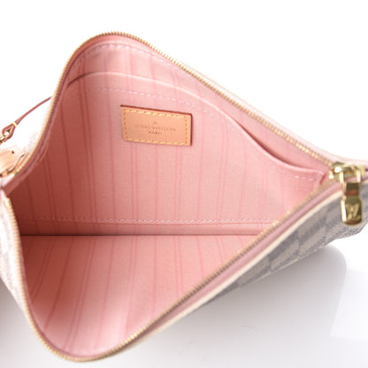 Louis Vuitton Damier Azur Neverfull MM GM Pochette Rose Ballerine 5 of 7
