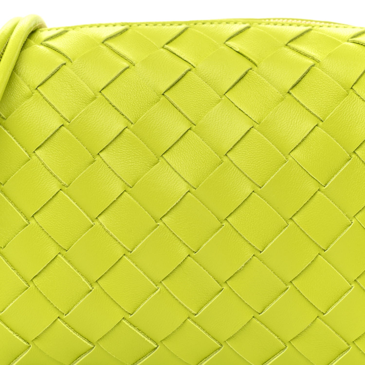 Bottega Veneta Nappa Intrecciato Mini Loop Camera Bag Acid Kiwi 7 of 9