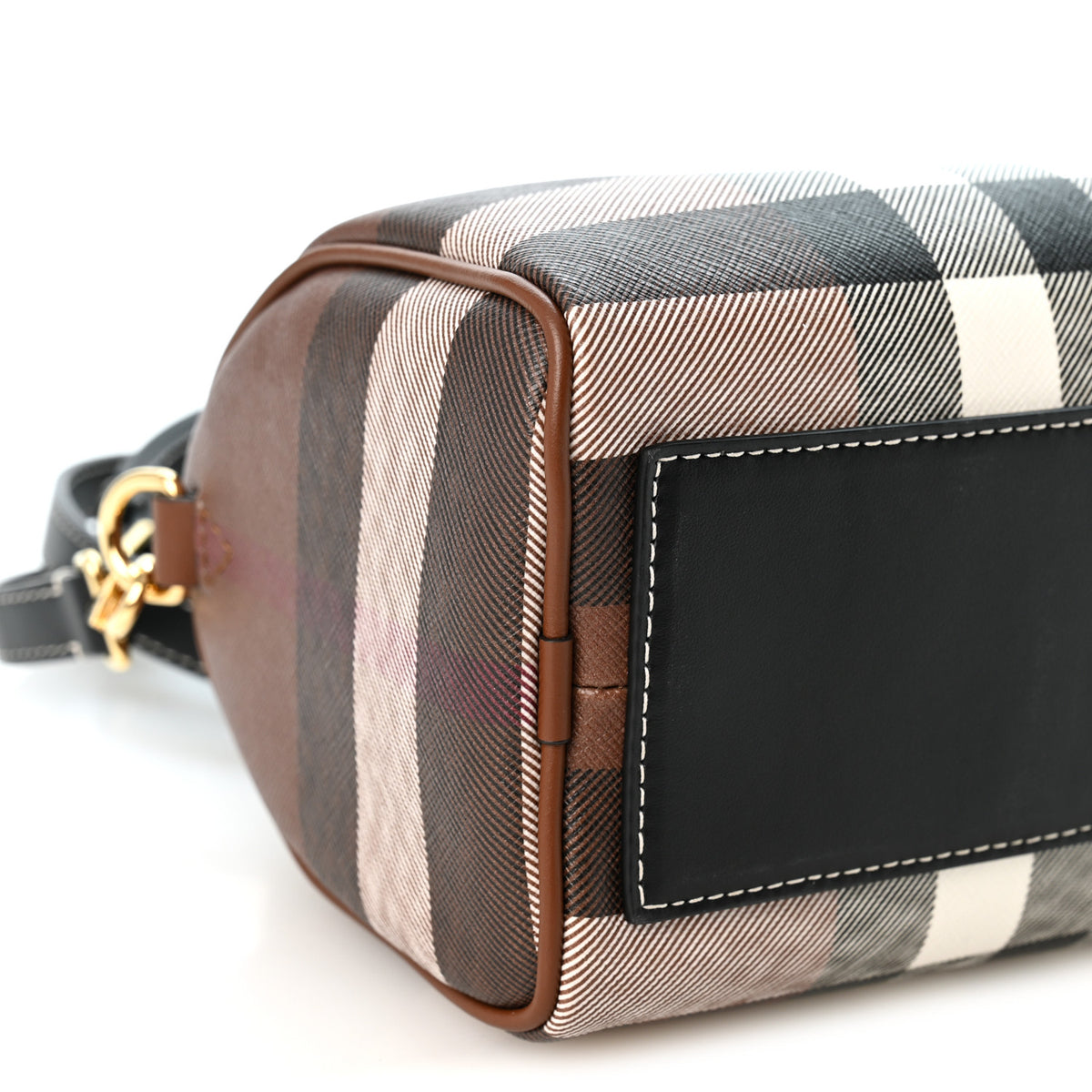 E-canvas Check Mini Bowling Bag Dark Birch Brown