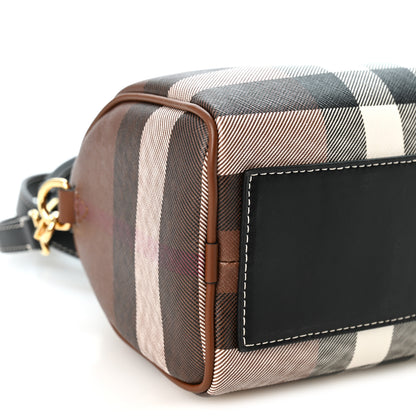 Burberry E-canvas Check Mini Bowling Bag Dark Birch Brown 9 of 10