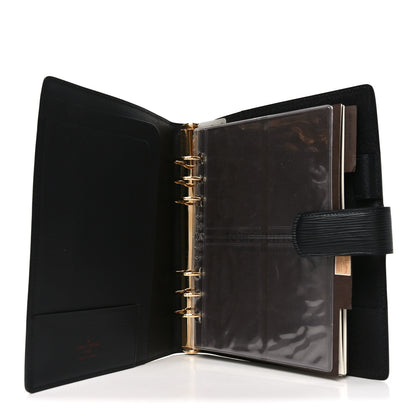 Louis Vuitton Epi Large Ring Agenda Cover Black 5 of 7