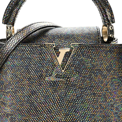 Louis Vuitton Lizard Capucines Mini Bleu Petrole 7 of 11