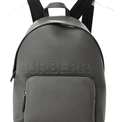 Burberry Calfskin Logo Embossed Backpack Charcoal Grey 9 of 11
