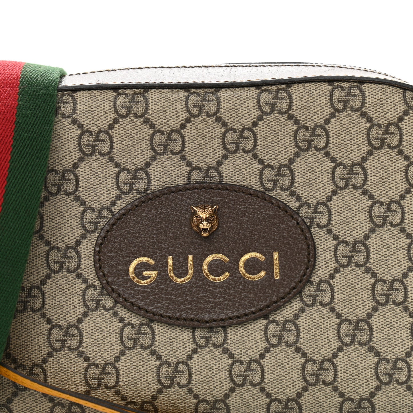 GG Supreme Monogram Web Neo Vintage Shoulder Bag Beige New Acero Crop