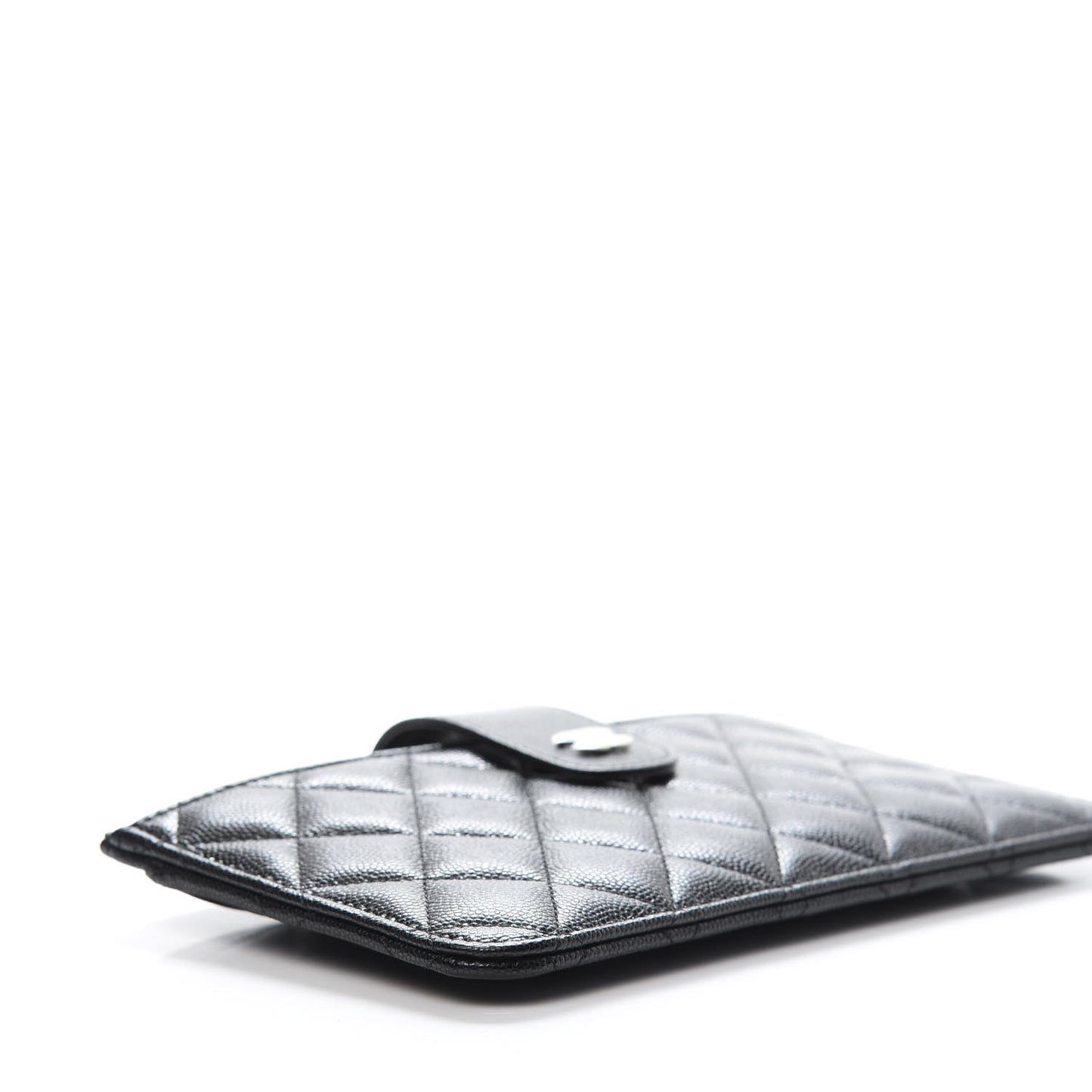 Caviar Quilted Classic Strap Pouch Black